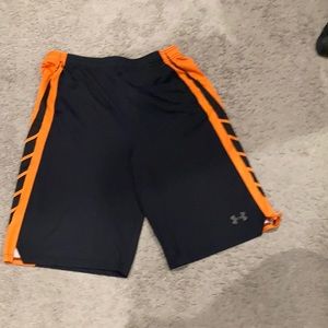 Black and orange underarmor shorts